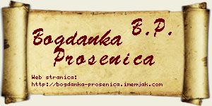 Bogdanka Prosenica vizit kartica